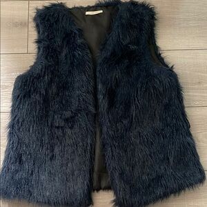 Stylish blue Faux Fur Vest
